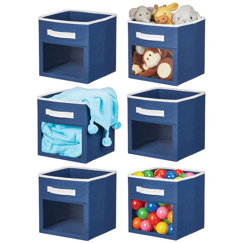 mDesign Fabric Nursery Storage Cube with Front Window