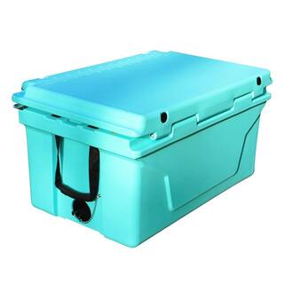 Afoxsos 18 .5 in. W x 29.5 in. L x 15.5 in. H Blue Portable Ice Box Cooler 65QT Outdoor Camping Beer Box Fishing Cooler HDSA05OT031