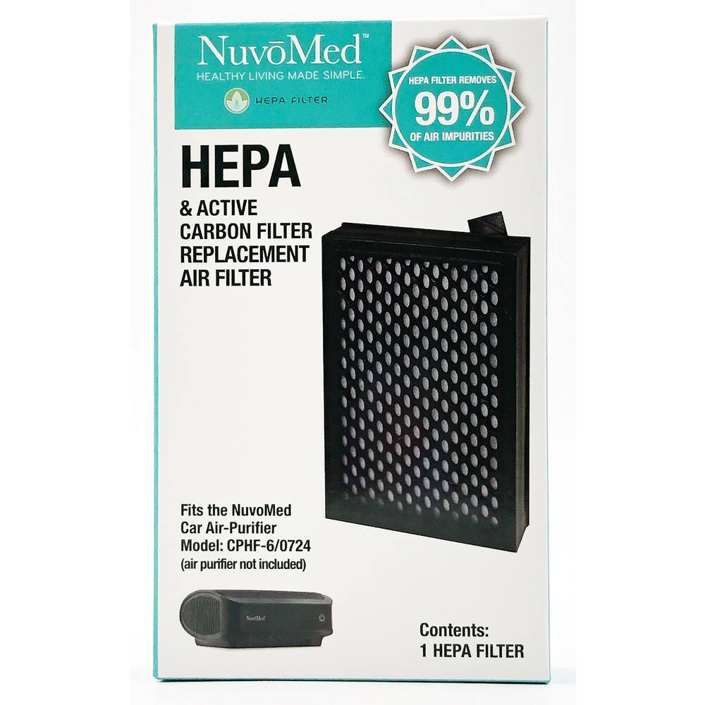 NuvoMed Car Air Purifier with HEPA Filter CPHF-60724