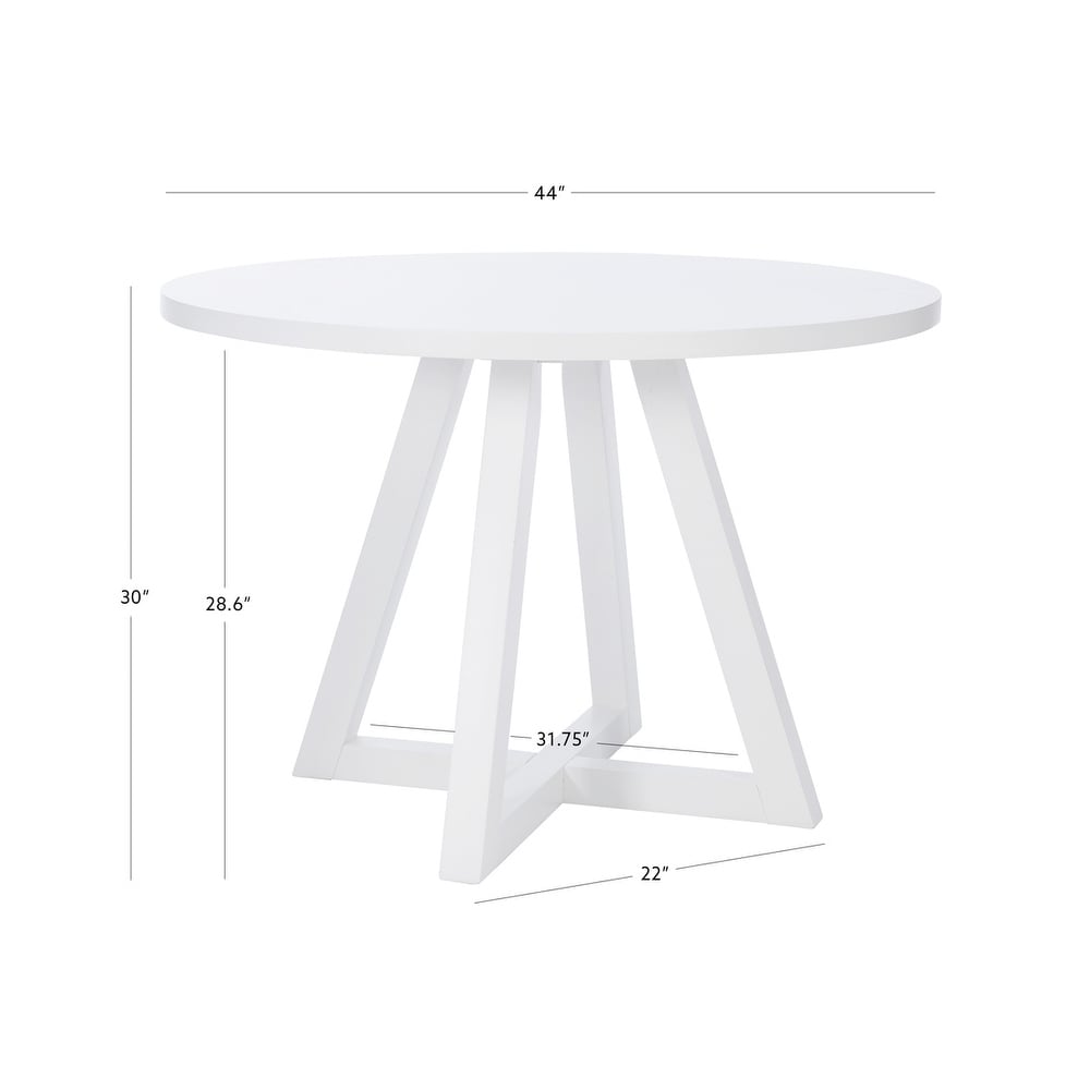 Catron White Round Dining Table