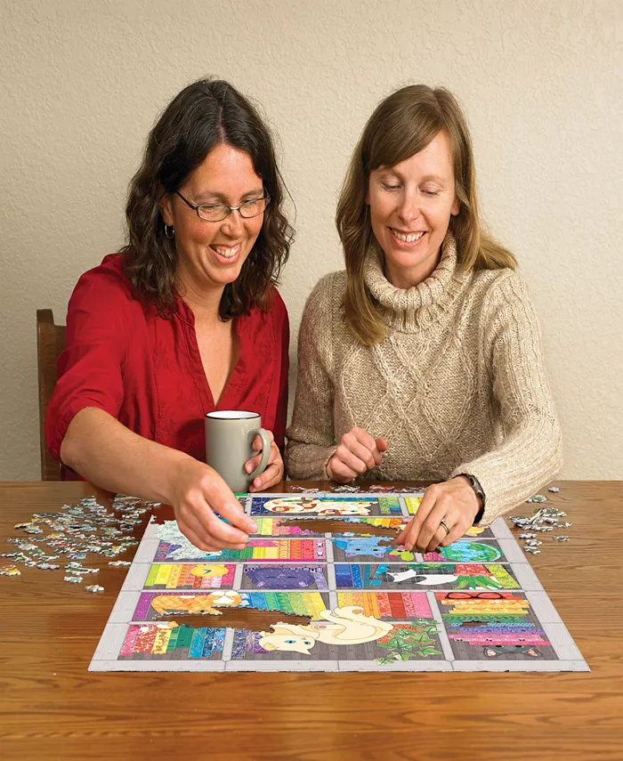 Cobble Hill Rainbow Cat Quilt Puzzle