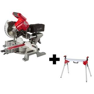 MW M18 FUEL 18V Lithium-Ion Brushless Cordless 7-14 in. Dual Bevel Sliding Compound Miter Saw with Stand (Tool-Only) 2733-20-48-08-0551