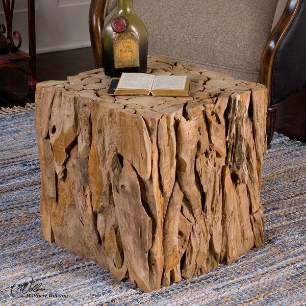 Uttermost Teak Root Bunching Cube