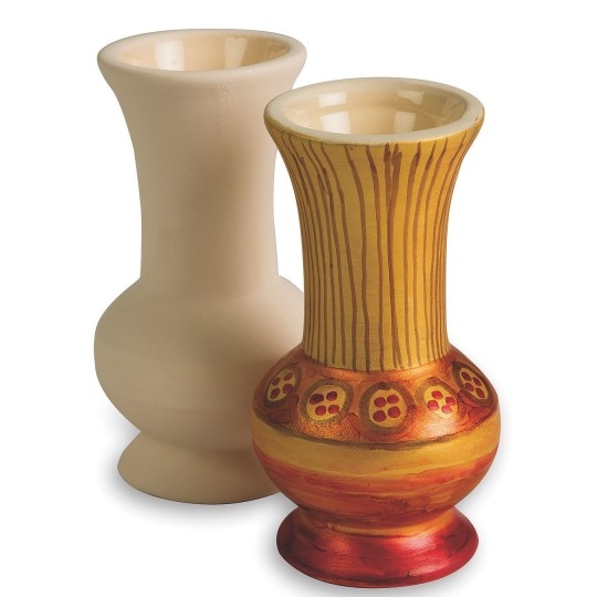 S S Worldwide Bisque Flower Vases Craft Kit