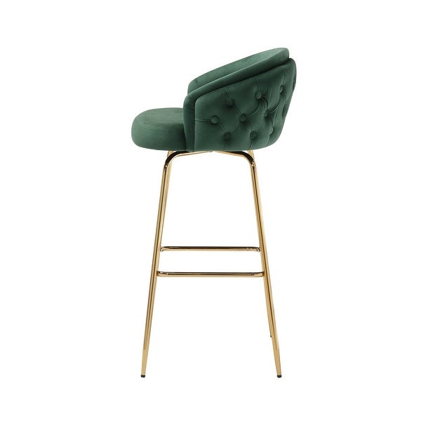 Art Leon Swivel Velvet Uhpolstered Bar Stool