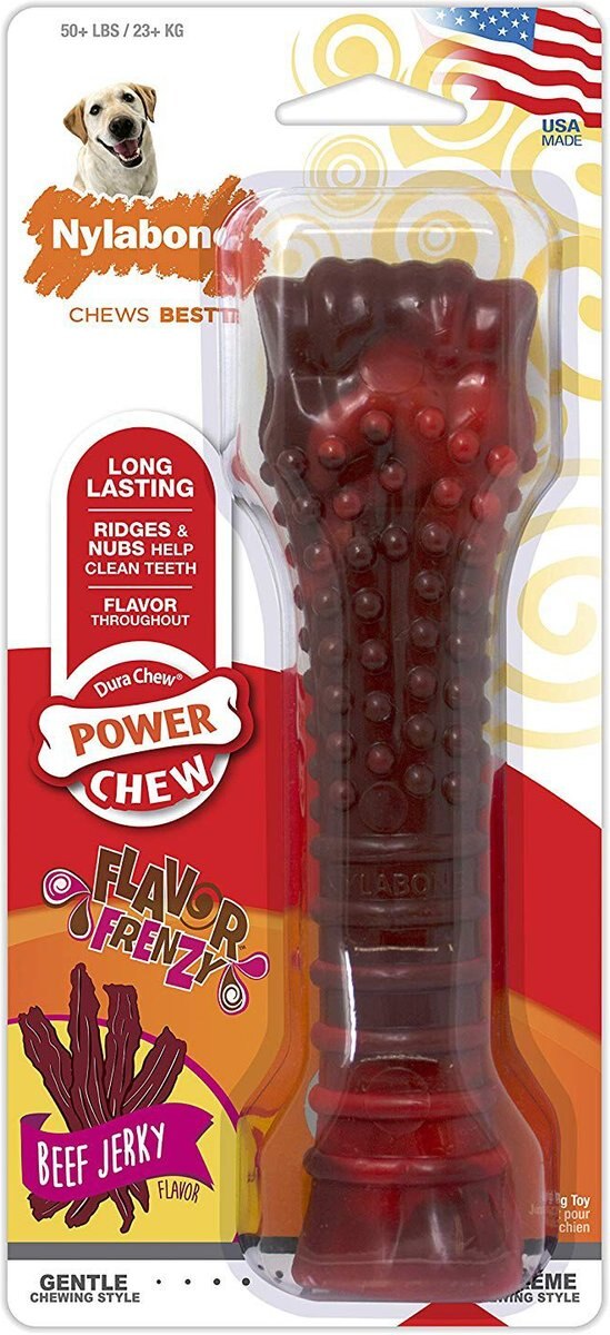 Nylabone Power Chew Beef Jerky Flavored Dog Chew Toy