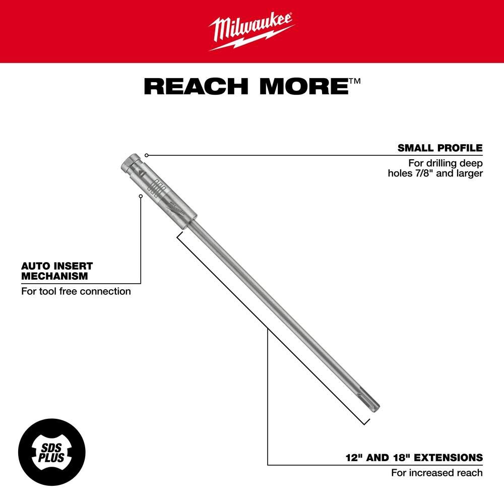 MW PLUSLOK SDS+ 18 in. Extension 48-20-6945 from MW