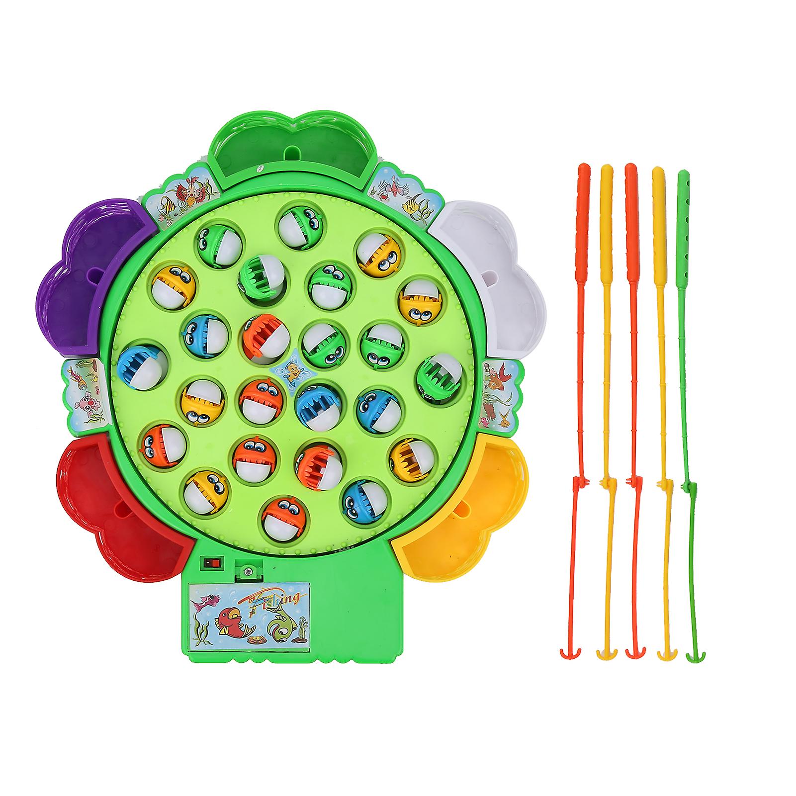 Electric Rotating Fishing Toy Fishing Game Parentchildren Interaction Educational Toy24 Fishes