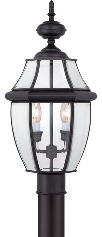 Quoizel Lighting   Newbury   2 Light Large Post Lantern Medici Bronze Finish   Traditional   Post Lights   by ShopFreely  Houzz