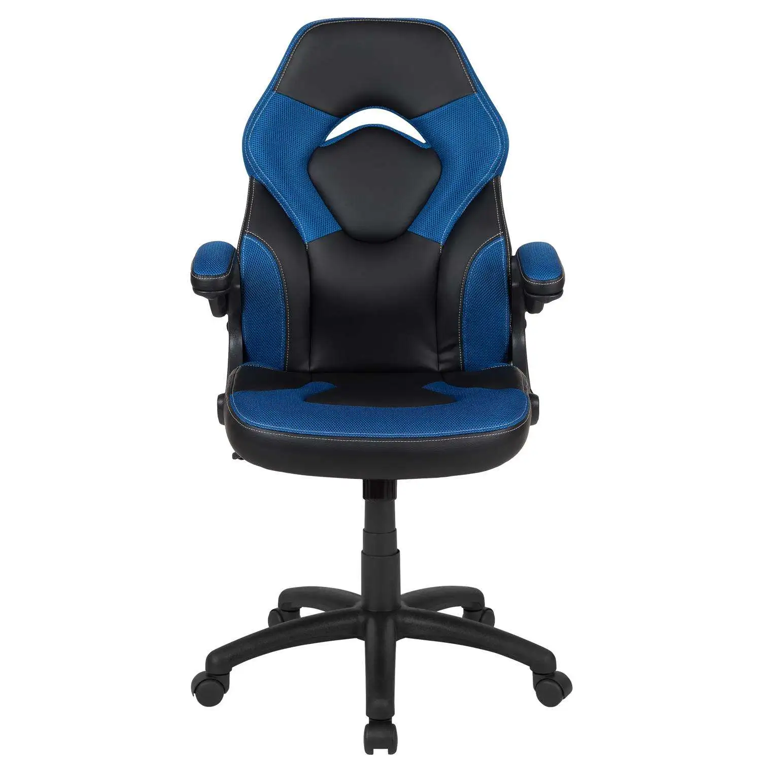 X10 Black/Blue Leather/Mesh Office Chair