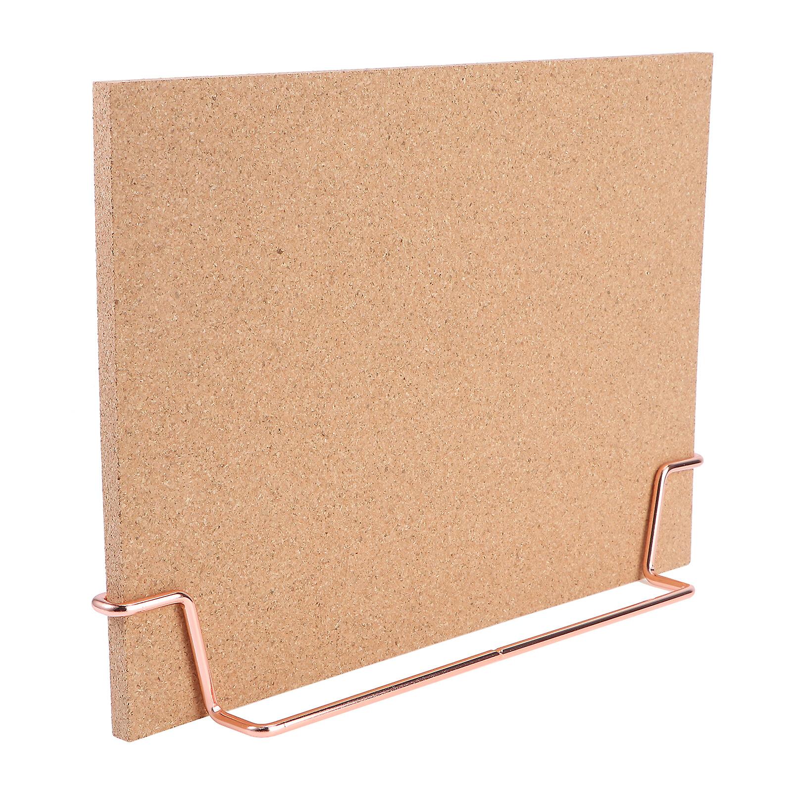 Cork Board Bulletin Board Message Boards Wooden Pin Memo Board Notice Board For Home Office (rose Gold Base)