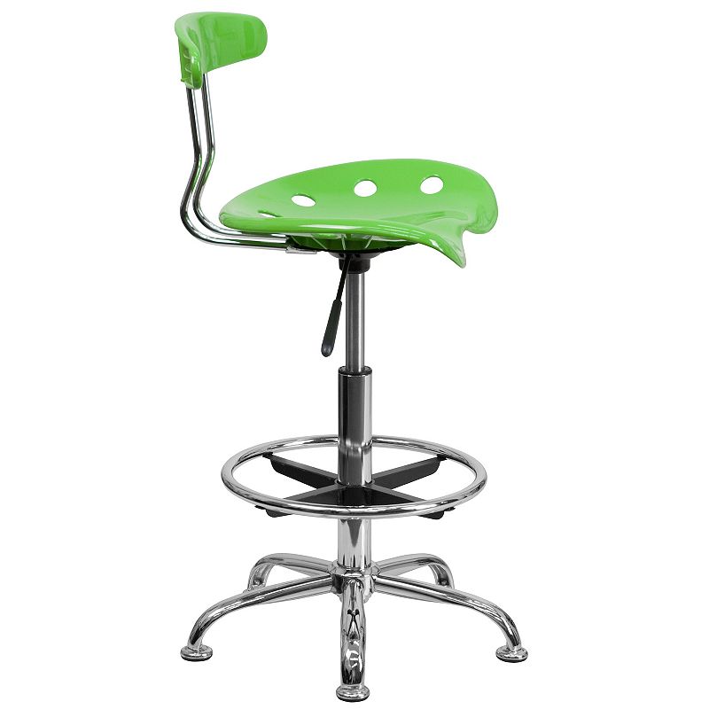 Flash Furniture Bradley Apple Green Tractor Seat Drafting Stool