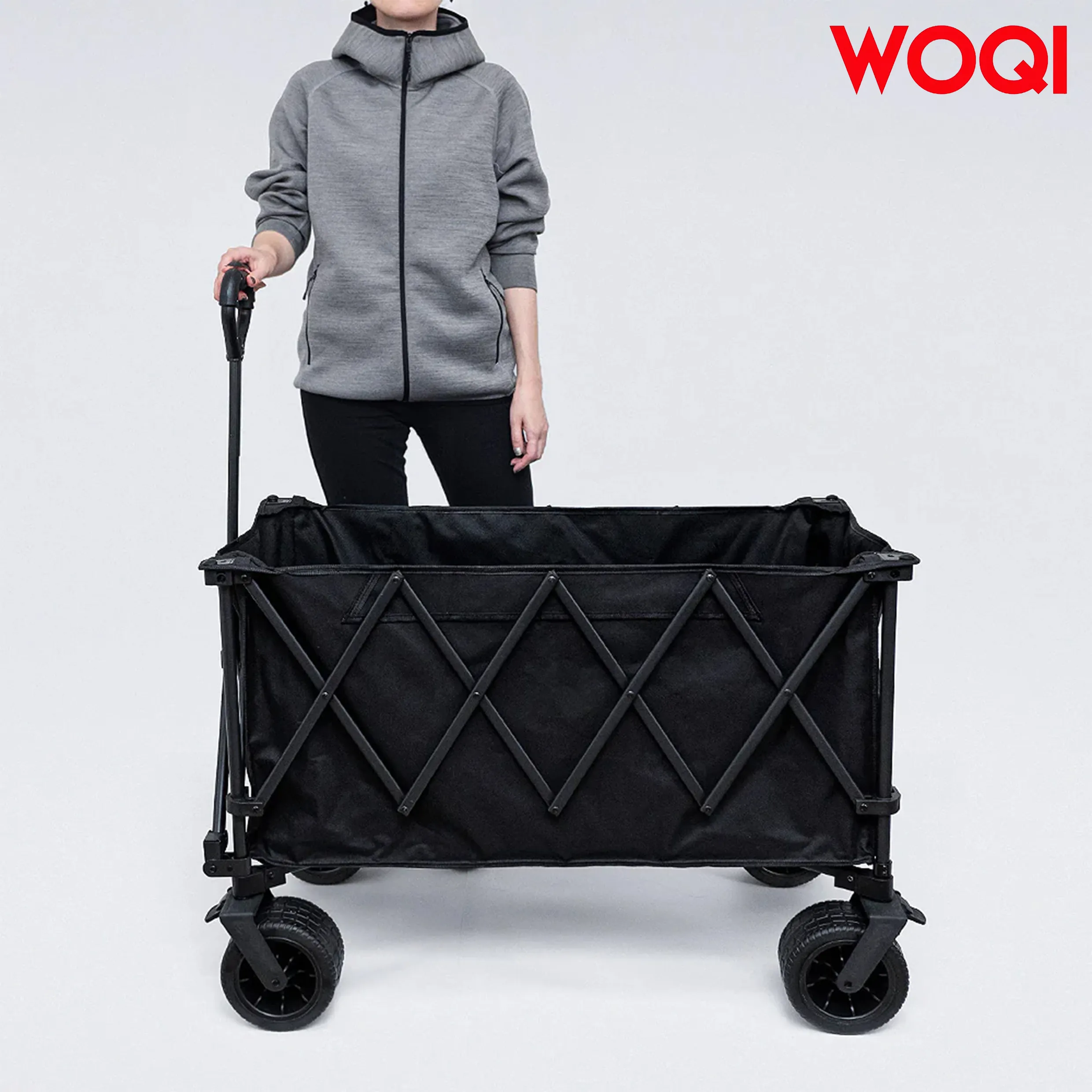 WOQI foldable multi purpose heavy duty station wagon  all terrain beach vehicle  outdoor camping garden