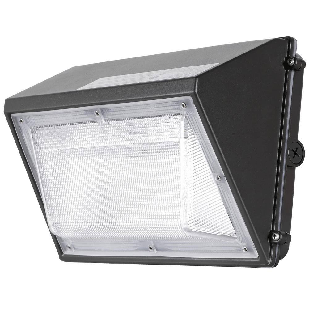 Cedar Hill 300-Watt Equivalent Integrated LED Bronze Dusk to Dawn Wall Pack Light 5000K 438801