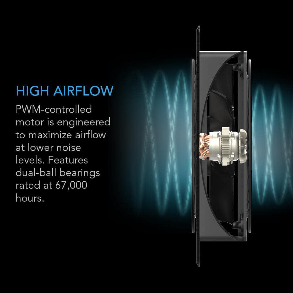 AC Infinity Airtitan T7 240 CFM Indoor Wall Mount Crawlspace Basement Ventilator Exhaust Fan Temperature and Dehumidistat Controller