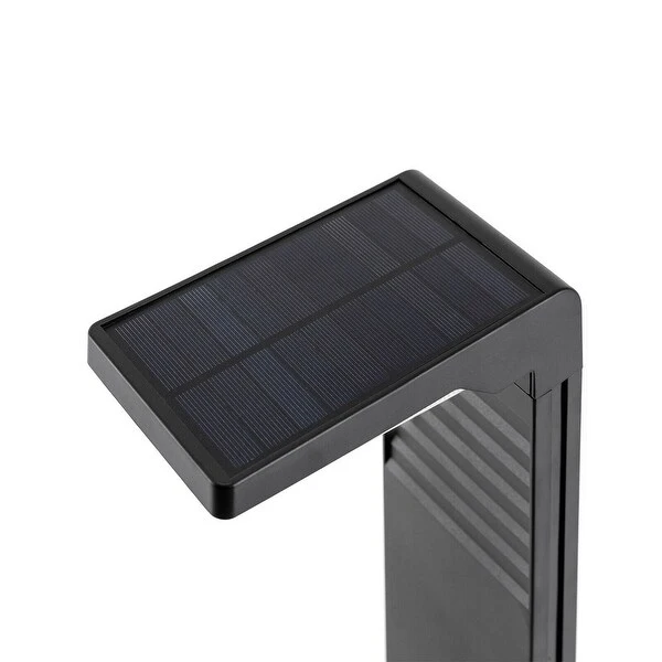 Solar Power Pathway Lights Outdoor Black Landscape Lighting