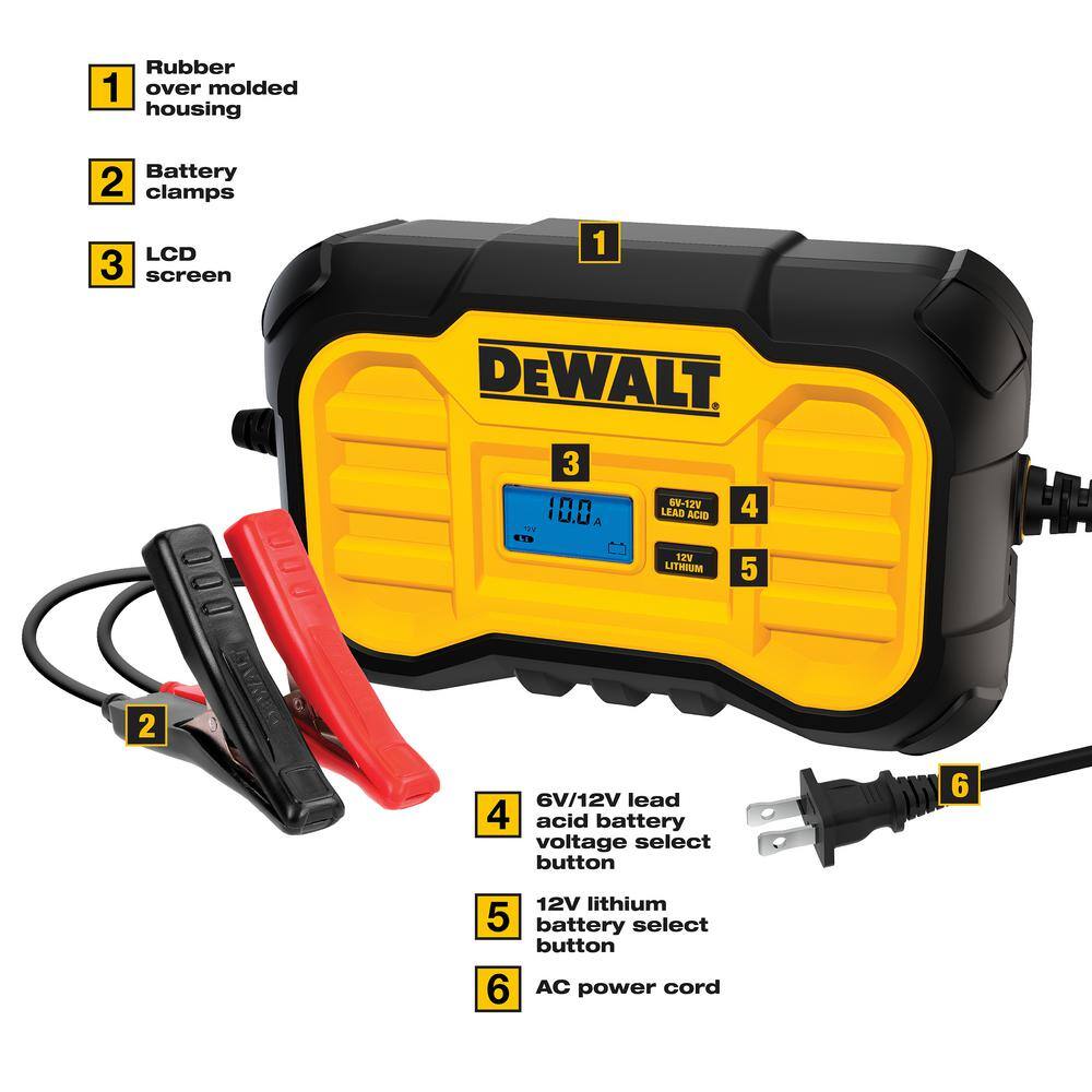 DW Professional 10 Amp Battery Charger Battery Maintainer Battery Trickle Charger DXAEC10