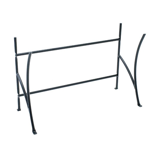 Stylish Trestle Indoor Outdoor Steel And Iron Plant Stand Black Powder Coat Finish Achla Designs