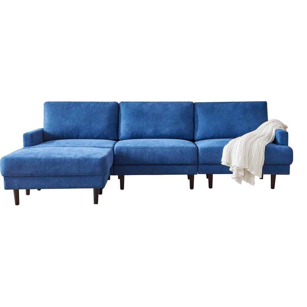 Modern fabric sofa 3 seater with ottoman