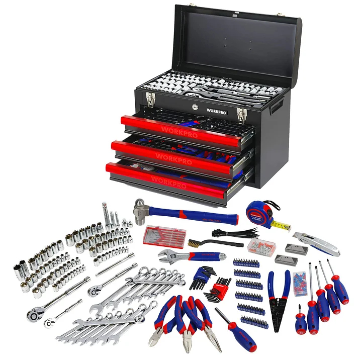 LL-Mechanic Tool Set with 3 Drawer Heavy Duty Metal Box