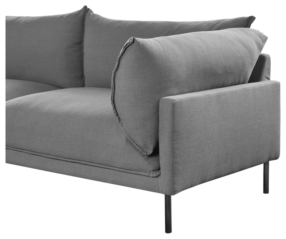 Jamara Sectional  Charcoal   Midcentury   Sectional Sofas   by Moe  x27s Home Collection  Houzz