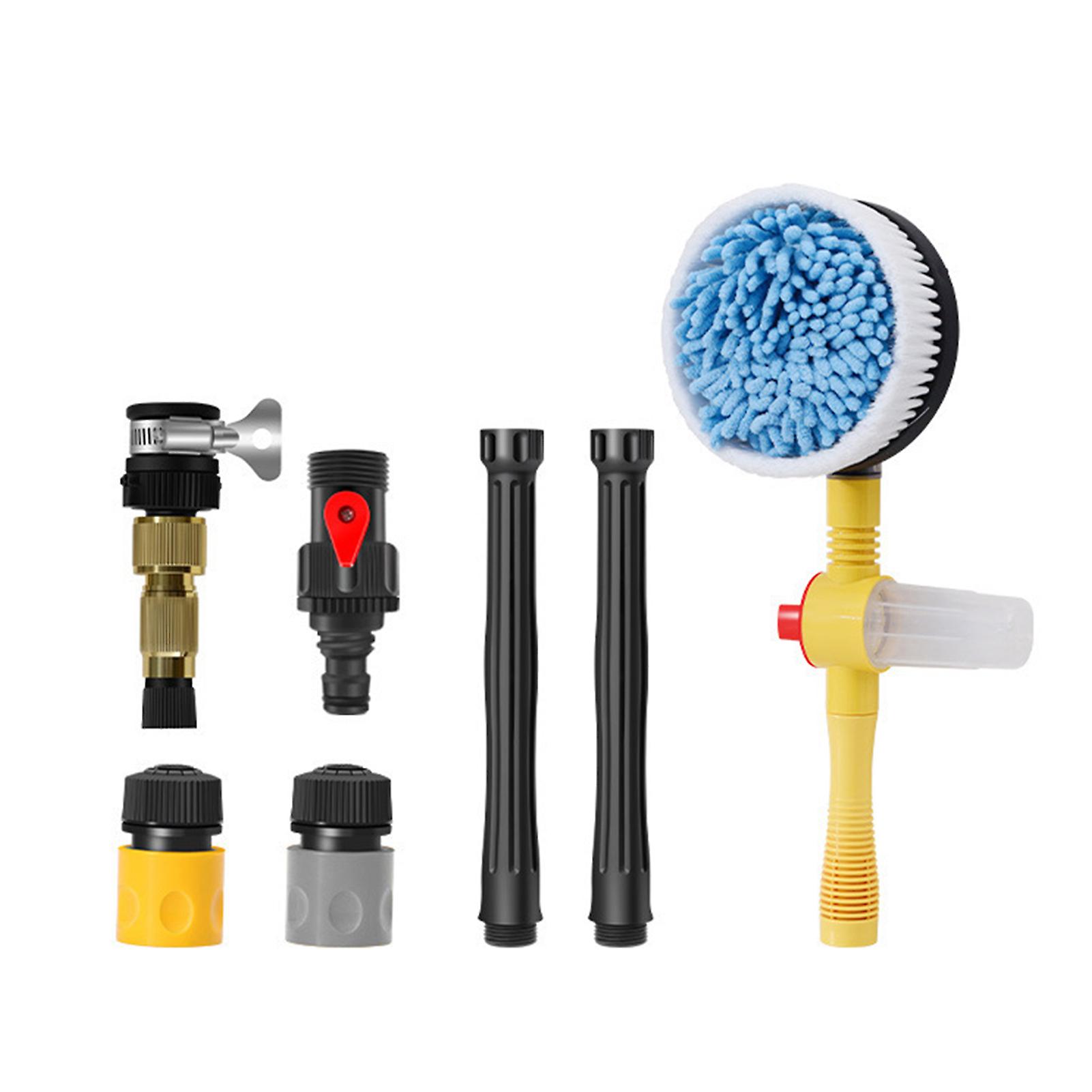 Car Wash Brush， Car Cleaning Kit， 360 Spin Car Wash Mop， High-pressure Foam Car Cleaning Brush， Detachable and Extendable Scrub Brush， For Car Home Clea