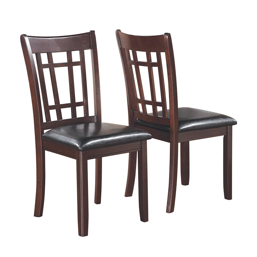 Coaster Furniture Lavon Espresso and Black Padded Dining Chairs (Set of 2)