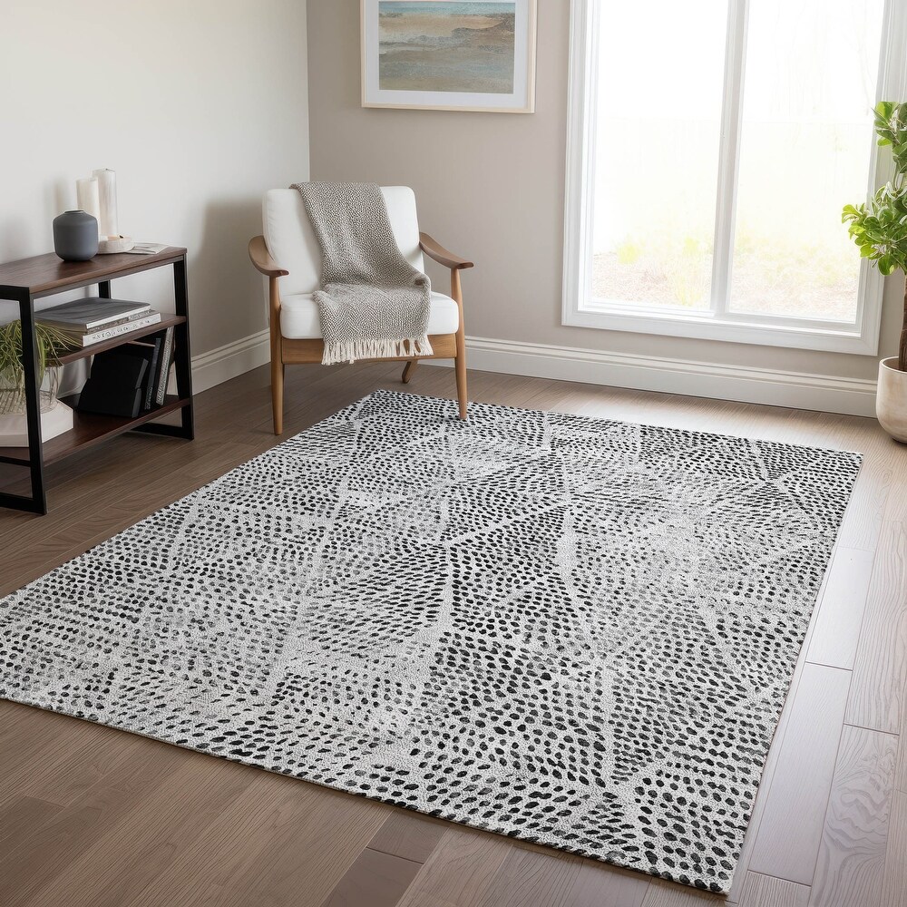 Machine Washable Indoor/ Outdoor Chantille Contemporary Diamonds Rug