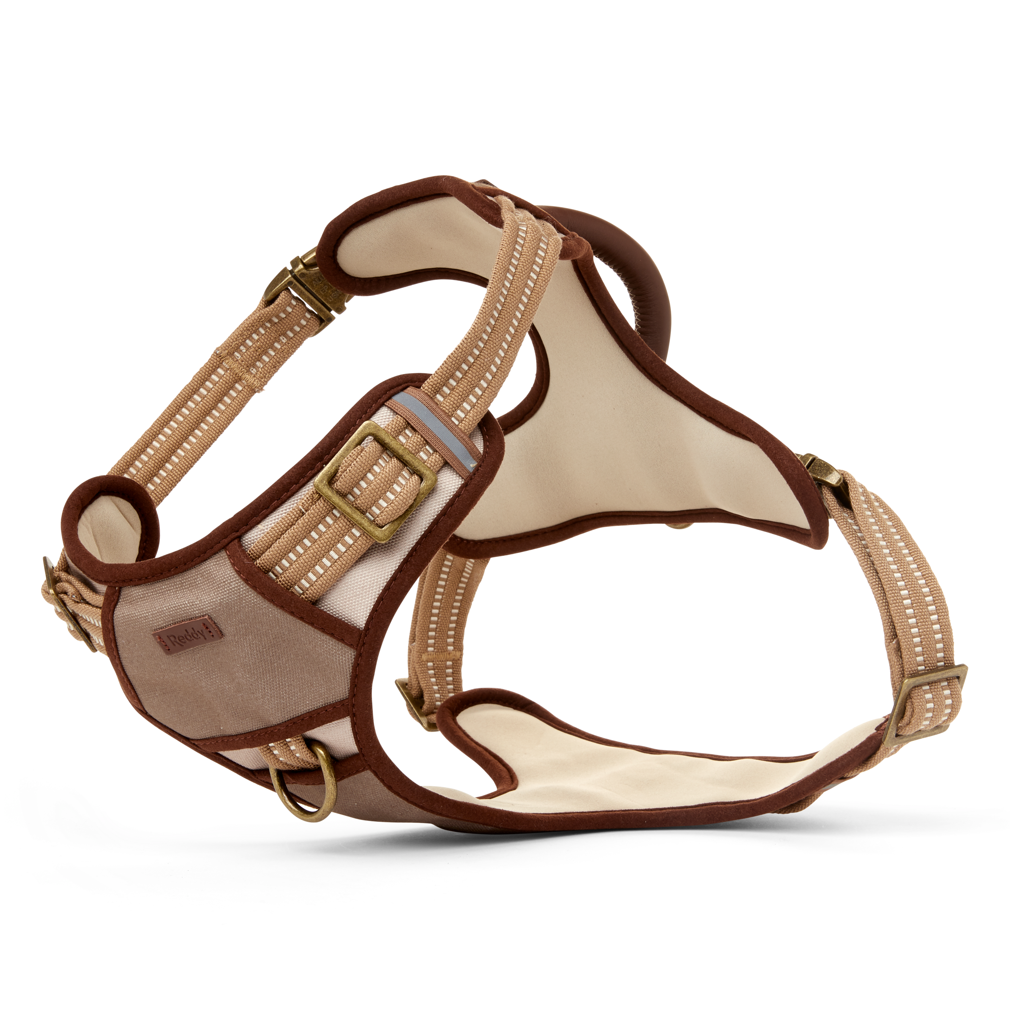 Reddy Tan Canvas Dog Harness， Medium