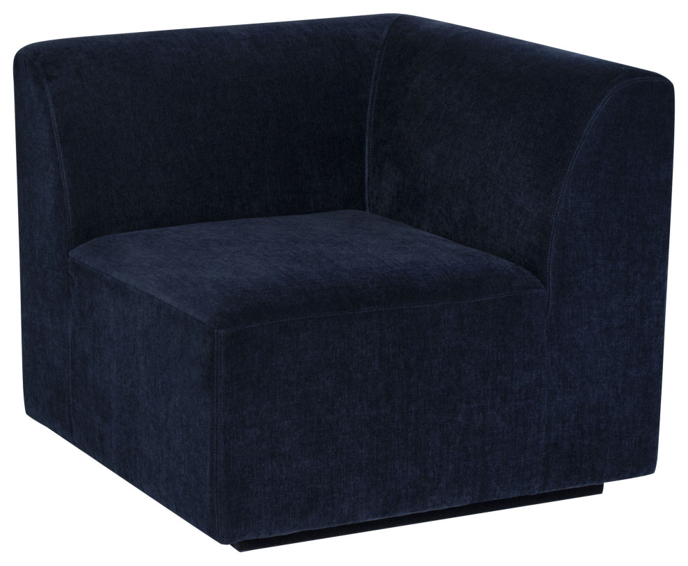 Lilou Twilight Fabric Modular Sofa Corner   Transitional   Armchairs And Accent Chairs   by Timeout PRO  Houzz