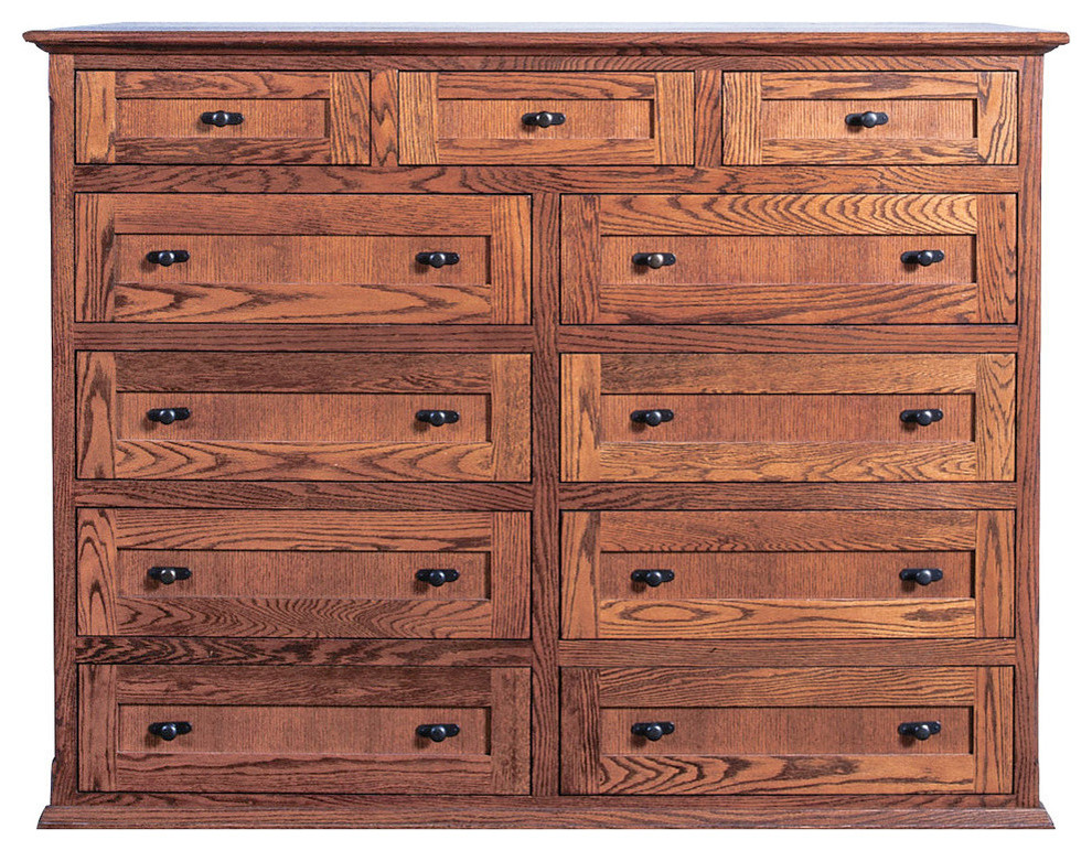 Mission Oak Eleven Drawer Chest   Accent Chests And Cabinets   by Oak Arizona  Houzz