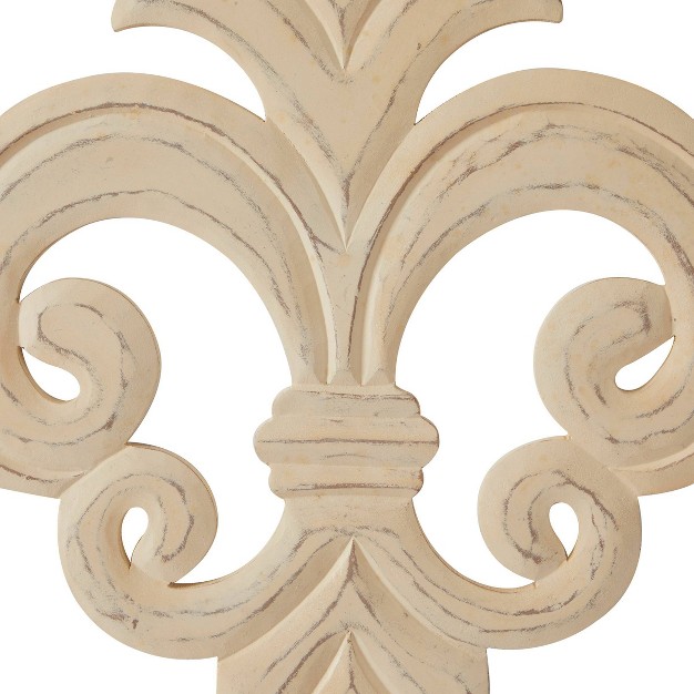 Wooden Fleur De Lis Carved Wall Decor Olivia amp May