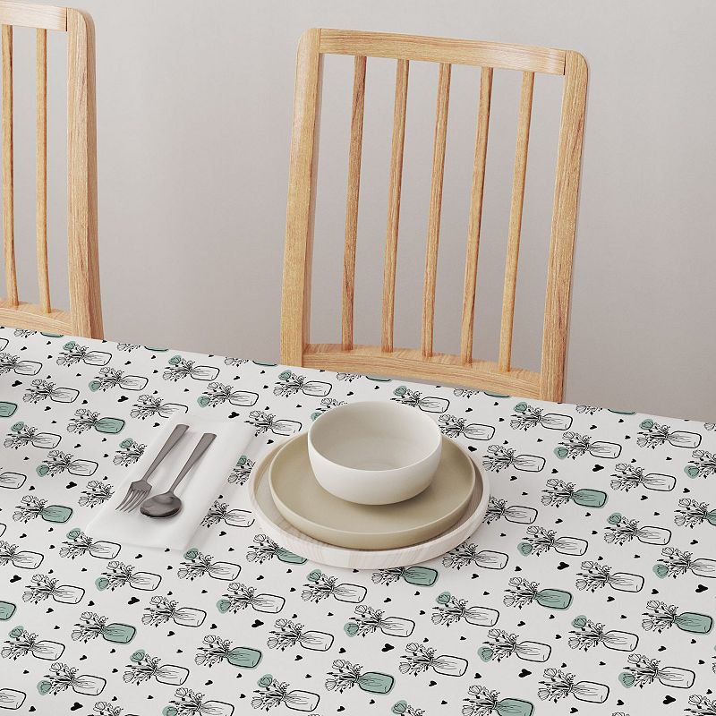 Square Tablecloth， 100% Polyester， 60x60， Bouquets in Jars