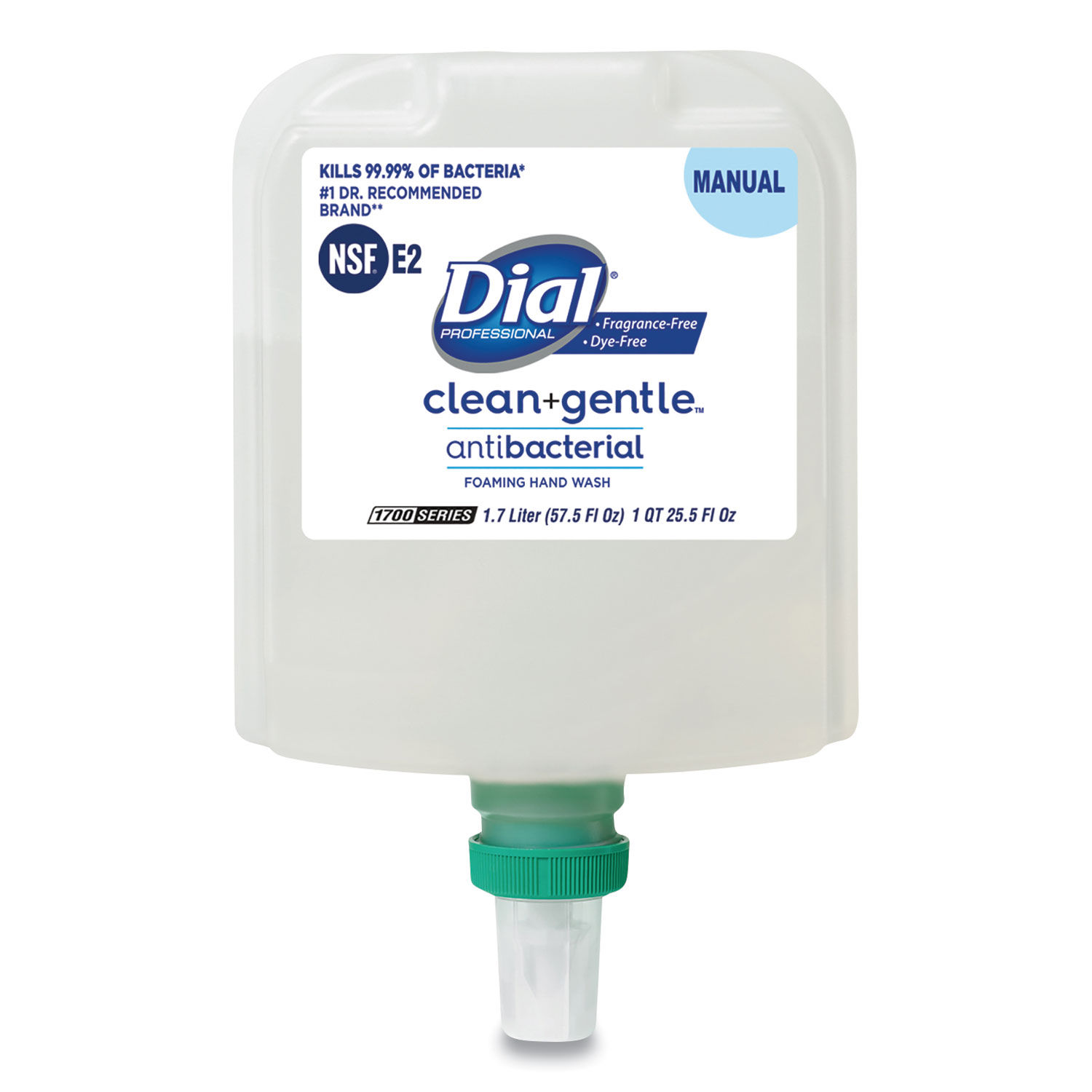 Clean+Gentle Antibacterial Foaming Hand Wash Refill for Dial 1700 Dispenser by Dialandreg; Professional DIA32088CT