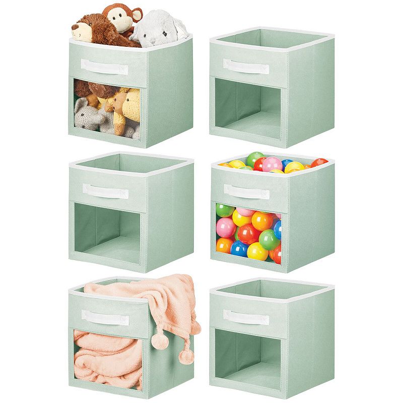 mDesign Fabric Nursery Storage Cube with Front Window