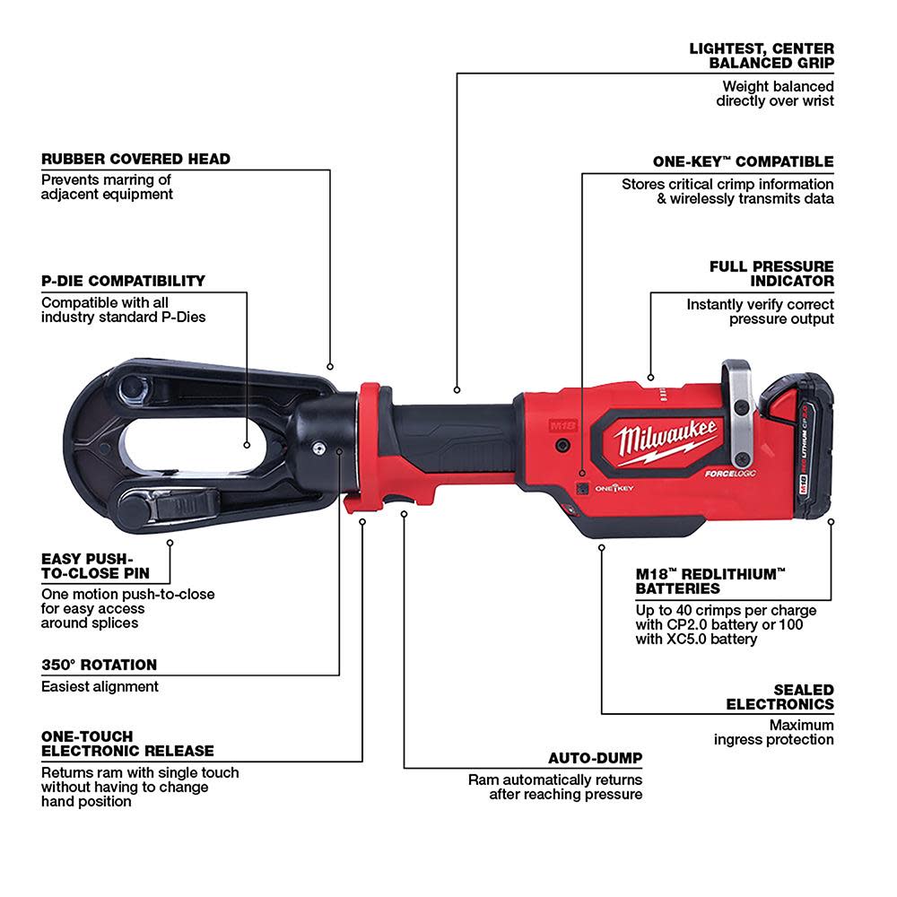 M18™ FORCE LOGIC™ 15T Crimper Kit ;