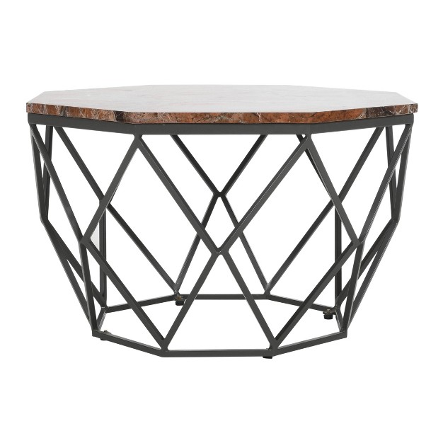 Paige Contemporary Octagonal Coffee Table Multitone black Treasure Trove Accents