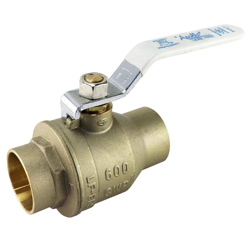 Apollo 1-12 in. Lead Free Brass SWT x SWT Ball Valve 94ALF20701A