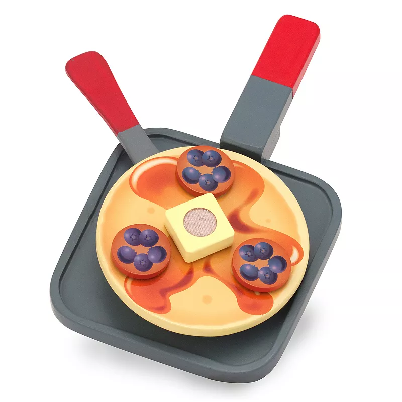 Melissa and Doug Wooden Flip and Serve Pancake Play Food Set