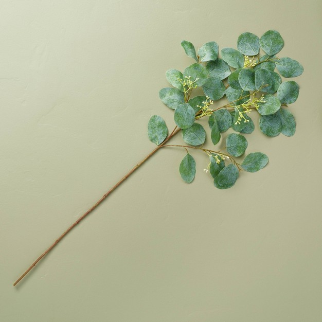 Faux Seeded Eucalyptus Stem With Magnolia