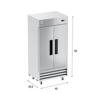 Koolmore 35 cu. ft. 2 Door Commercial Reach-In Refrigerator in Stainless Steel RIR-2D-SS35C