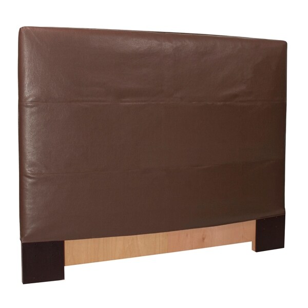 Allan Andrews Brown Faux Leather Slip-covered Full/Queen Wood Headboard - - 6753197