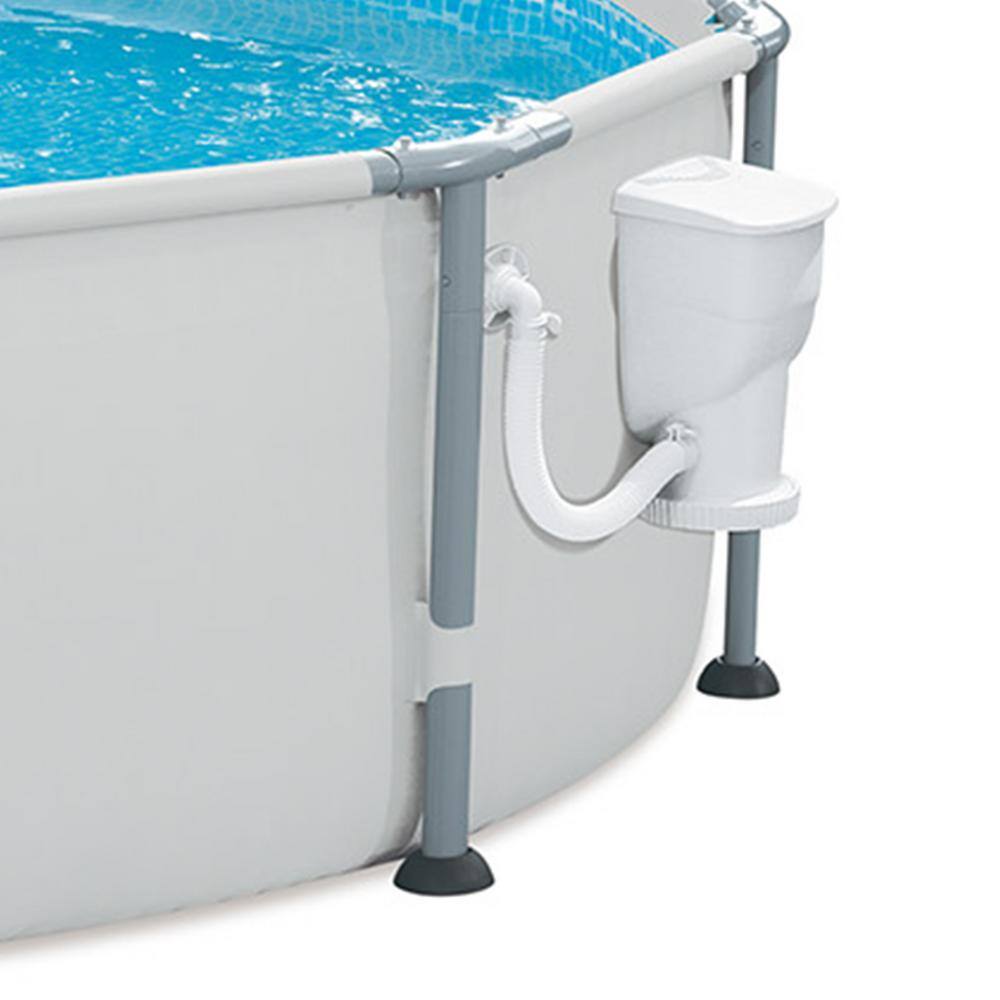 Summer Waves Elite 12 ft. Round 30 in. Metal Frame Above Ground Pool Set with Filter Pump P4001230A