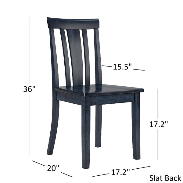 Wilmington II Round Pedestal Base Antique Dark Denim Breakfast Nook Set by iNSPIRE Q Classic