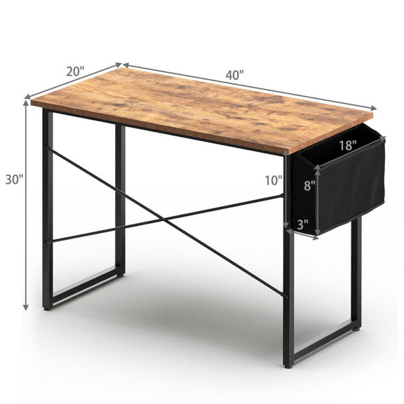 Costway 26497531 Modern Computer Desk with Storage...