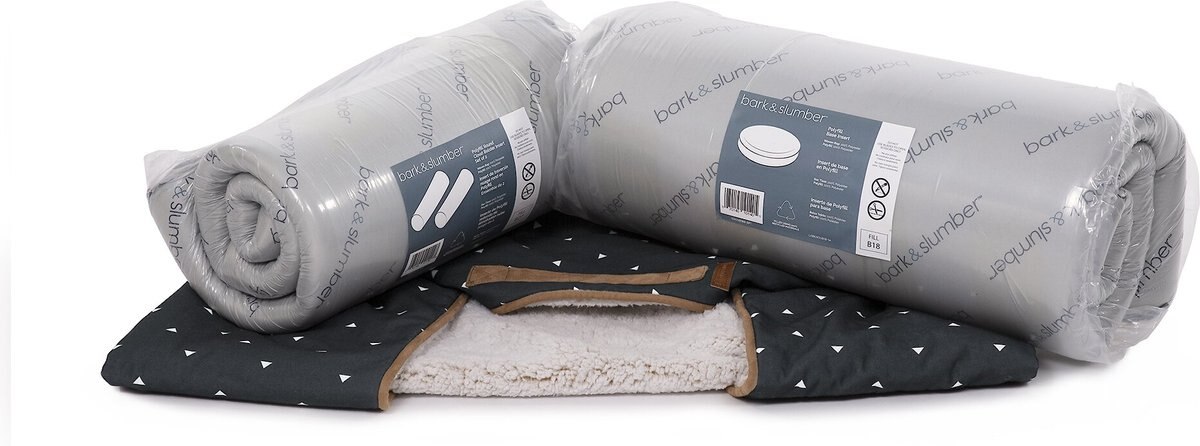 Bark and Slumber Round Cloud Bolster Dog Bed w/ Removable Cover