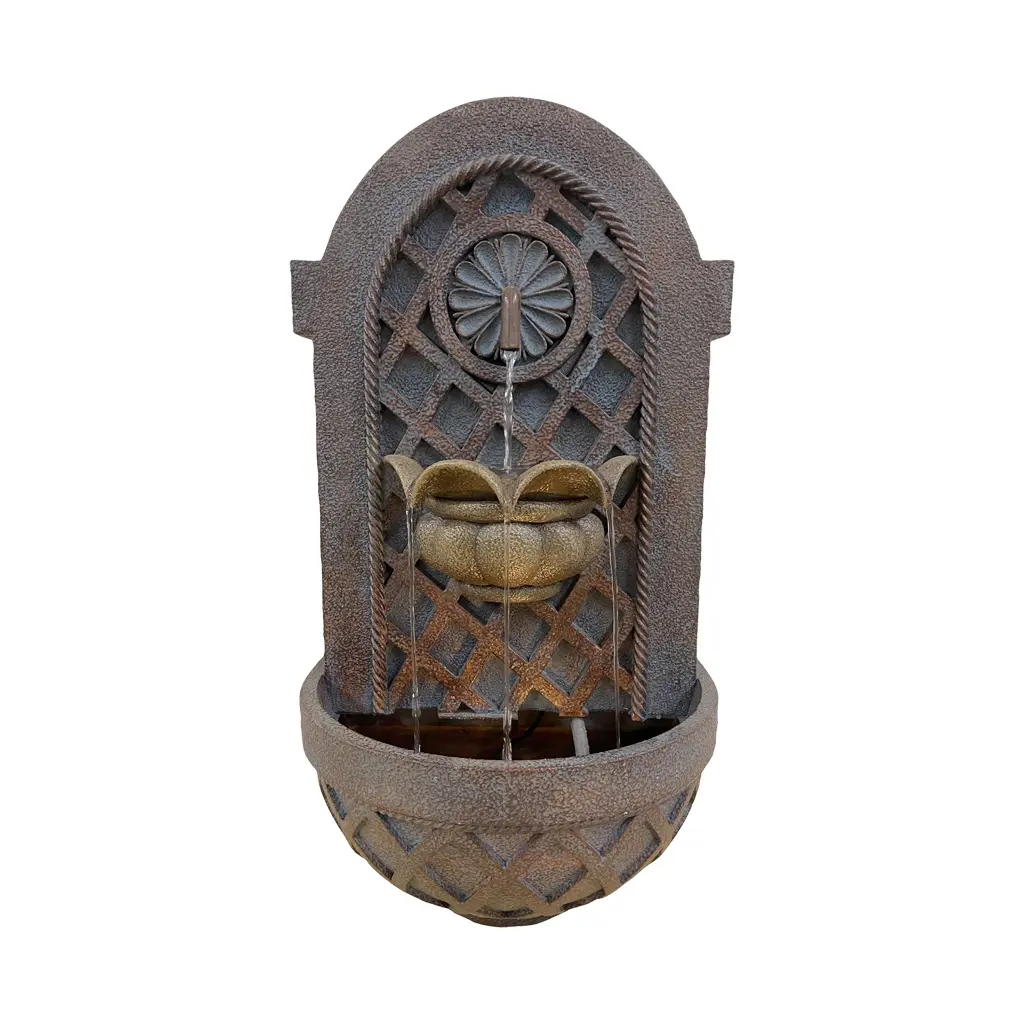 Outdoor Water Feature Ornaments Natural Marble Garden Water Fountain Lion Head wall fountains supplies