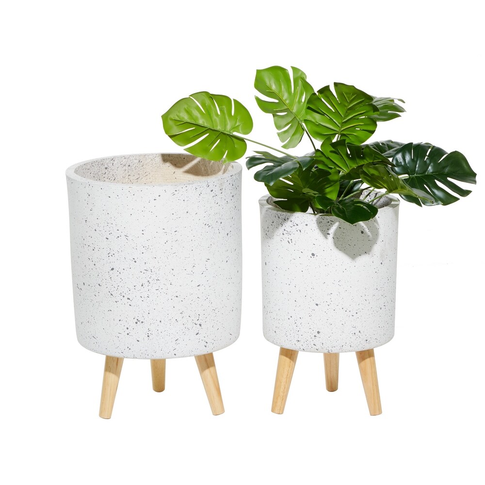 MgO Contemporary Planter (Set of 2)   10 x 10 x 15Round