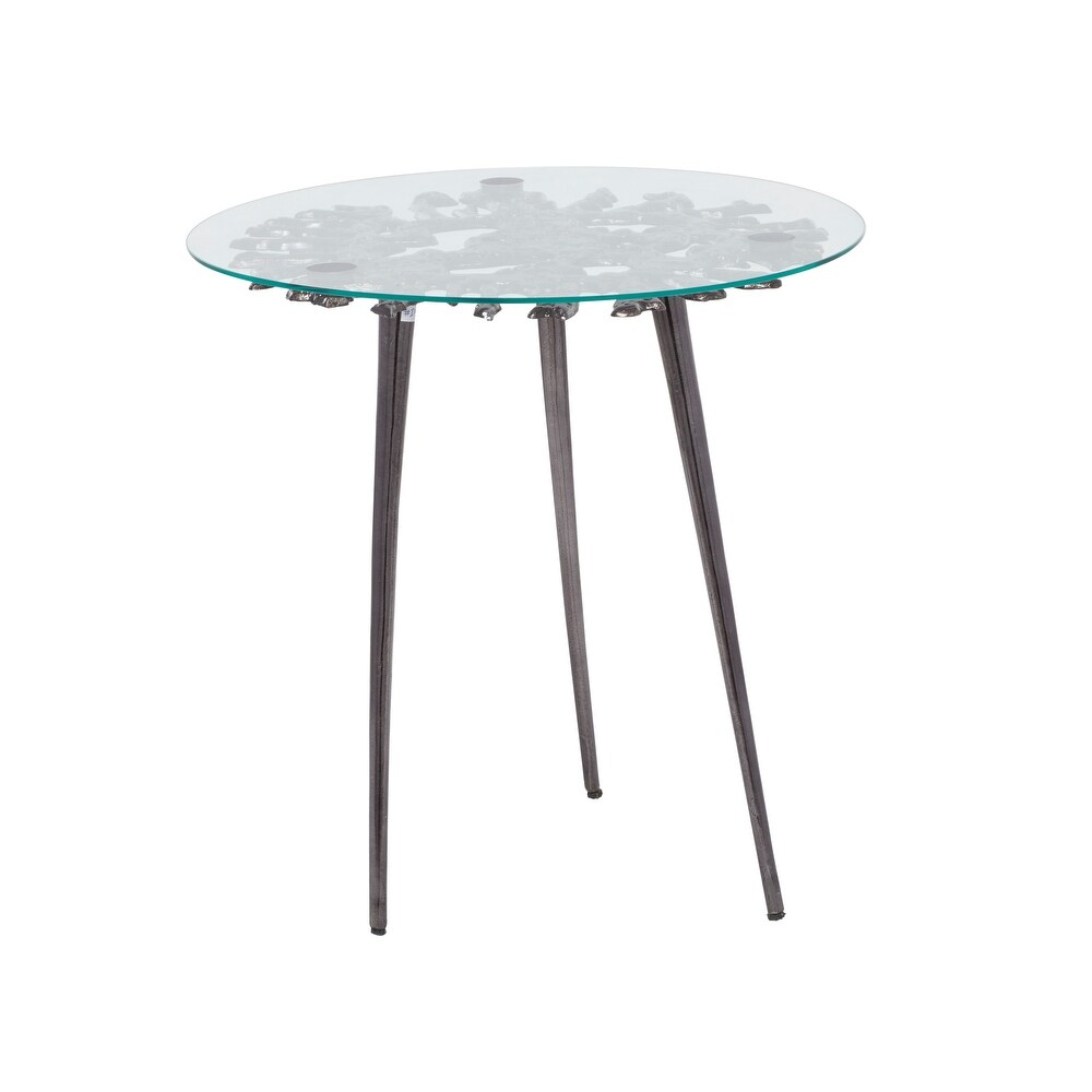 Aluminum Modern Accent Table   22 x 22 x 22