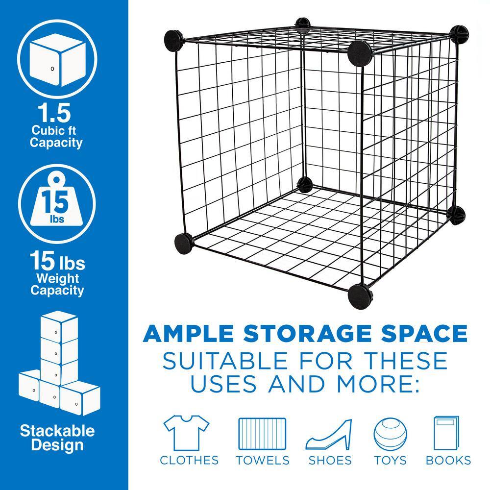 MOUNT-IT! 10-Gal. Wire Storage Cubes 9-Cube Metal Grid Organizer WI-4011